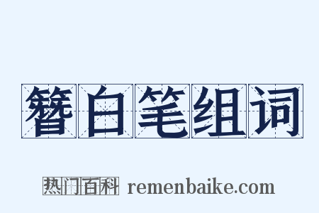 簪白笔组词是什么意思的图片